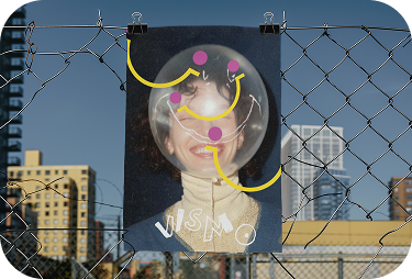 VISMO poster on fence
